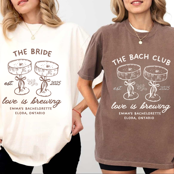 Love is Brewing Bachelorette Tshirt