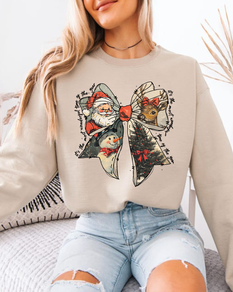 Christmas Bow | Unisex Crewneck Tshirt