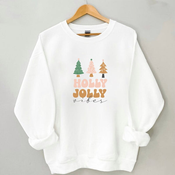 Boho Holly Jolly Vibes | Unisex Crewneck Sweatshirt