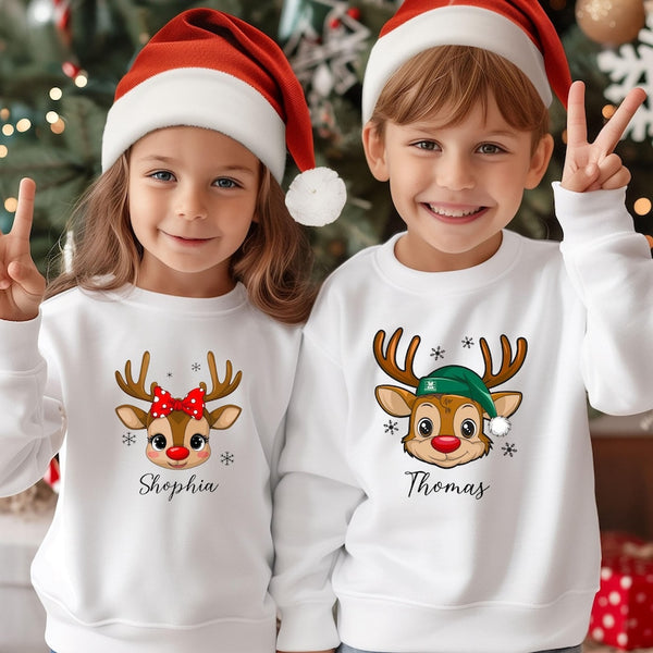 Reindeer | Toddler Christmas Sweatshirt or Tshirt