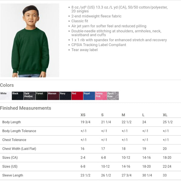 BE YOU Affirmation | Toddler & Youth Crewneck sweatshirt