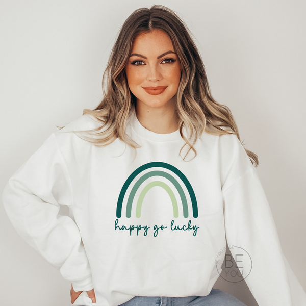 Happy Go Lucky | Unisex Crewneck Sweatshirt