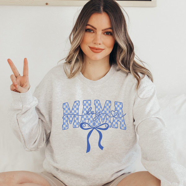 Boy Mama Checkered | Unisex Crewneck Sweatshirt