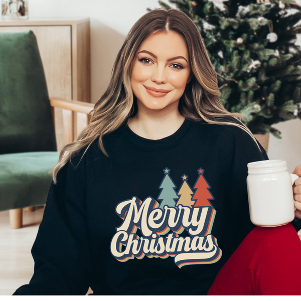 Boho Merry Christmas | Unisex Crewneck Sweatshirt