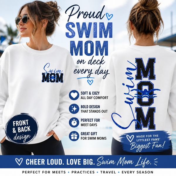 Swim Mom | Tshirt, Crewneck Sweatshirt or Hoodie