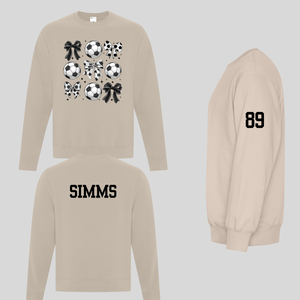 Soccer Mom Bow | Unisex Crewneck Sweatshirts