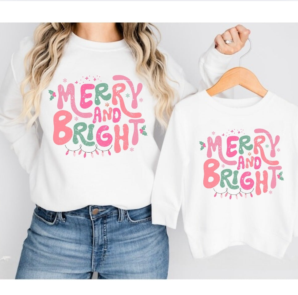 Pink Merry & Bright | DTF Transfer