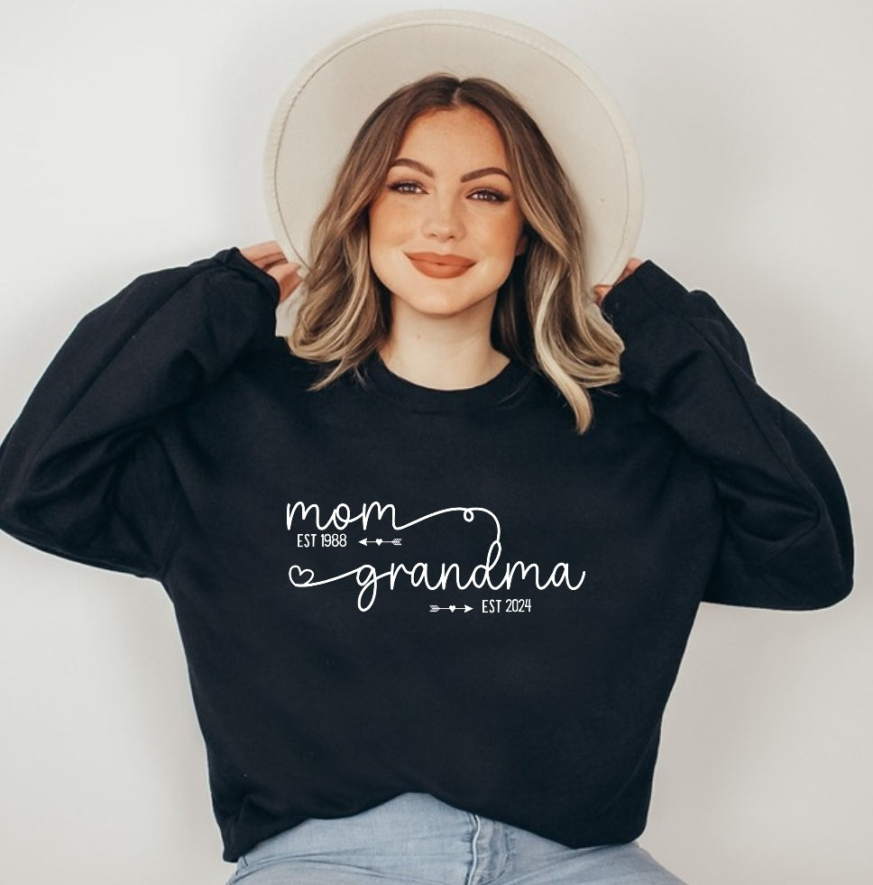 Custom Mom/Grandma Est. | Crewneck Sweatshirt