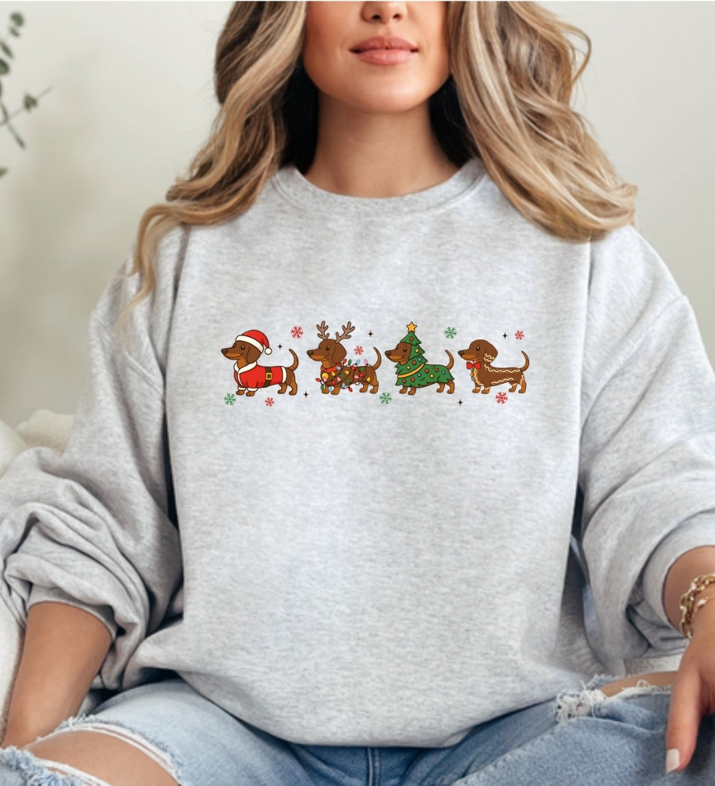 Dachshund Christmas | Unisex Crewneck Sweatshirt