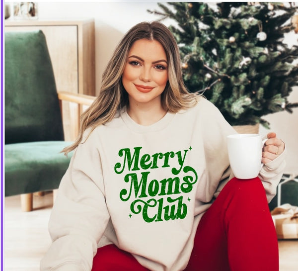 Merry Moms Club | Unisex Crewneck Sweatshirt