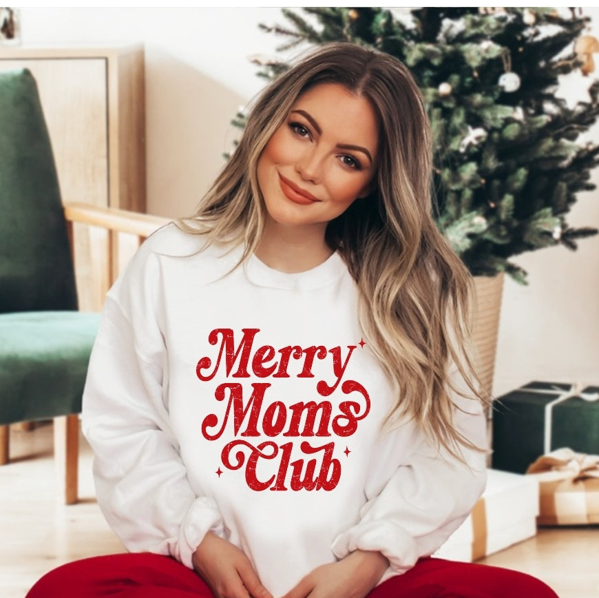 Merry Moms Club | Unisex Crewneck Sweatshirt