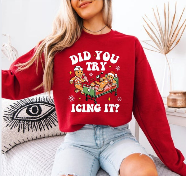 Did You Try Icing It? | Unisex Crewneck Sweatshirt