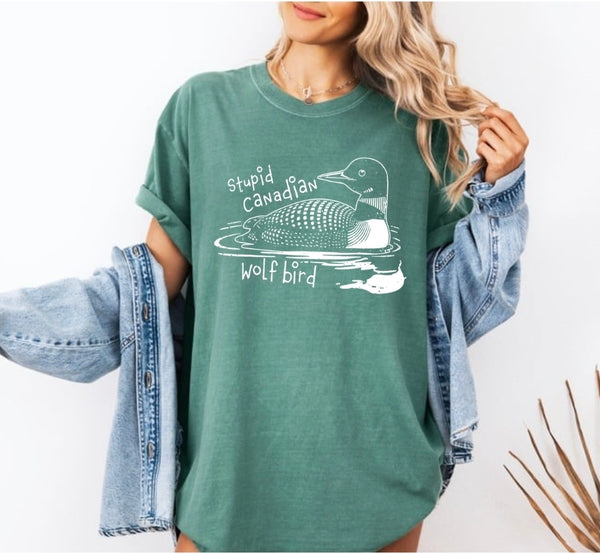 Stupid Canadian Wolf Bird | Tshirt, Crewneck or Hoodie