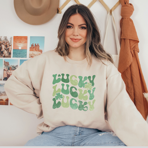 Lucky Lucky Lucky | Unisex Crewneck Sweatshirt