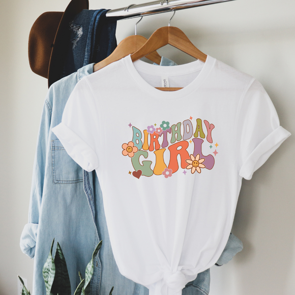 Groovy Birthday Girl | Kids Tshirt