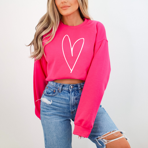 Minimalist Heart | Unisex Crewneck Sweatshirt