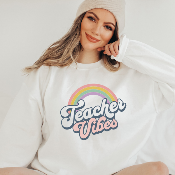 Teacher Vibes | Crewneck Sweatshirt