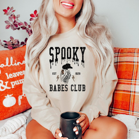 Spooky Babes Club | Unisex Crewneck Sweatshirt