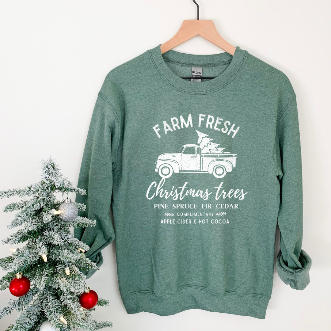 Farm Fresh Christmas Trees | Unisex Crewneck Sweatshirt