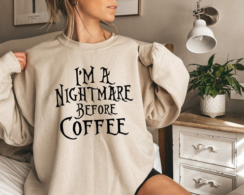 Nightmare before Coffee | Unisex Crewneck Sweatshirt