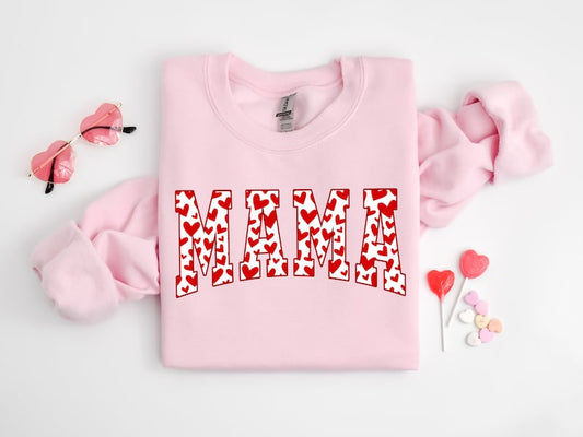Mama Valentines Pattern | Unisex Crewneck Sweatshirt