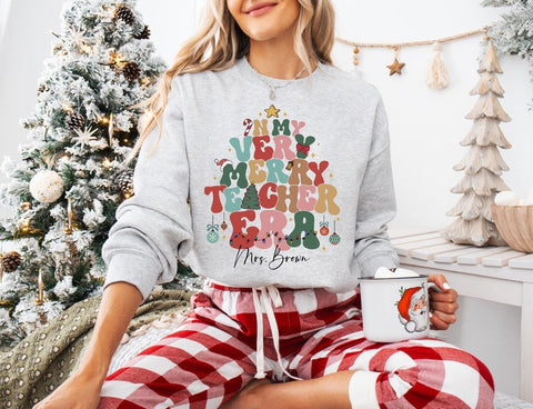 Very Merry Teacher | Unisex Crewneck Sweatshirt