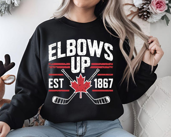 Elbows Up Est. | Unisex Tshirt or Crewneck Sweatshirt