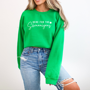 Here for the Shenanigans | Unisex Crewneck Sweatshirt