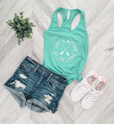 Life is better at the lake | Racerback Tank