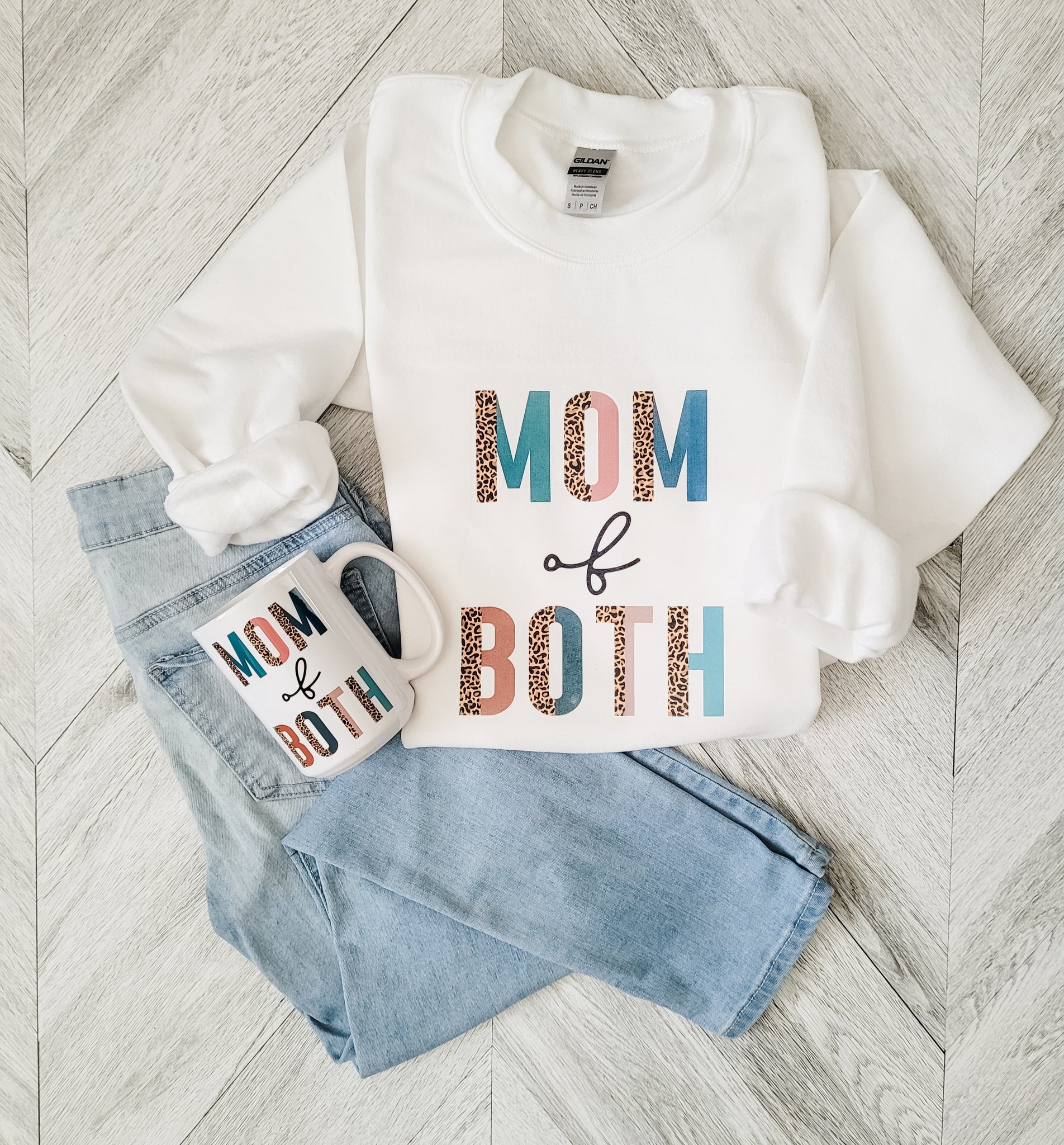 MOM OF BOTH | Unisex Crewneck Sweatshirt