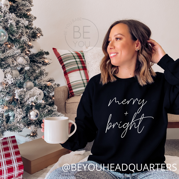 MERRY & BRIGHT | Unisex Crewneck Sweatshirt