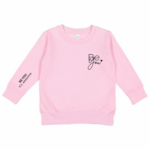 BE YOU Affirmation | Toddler & Youth Crewneck sweatshirt