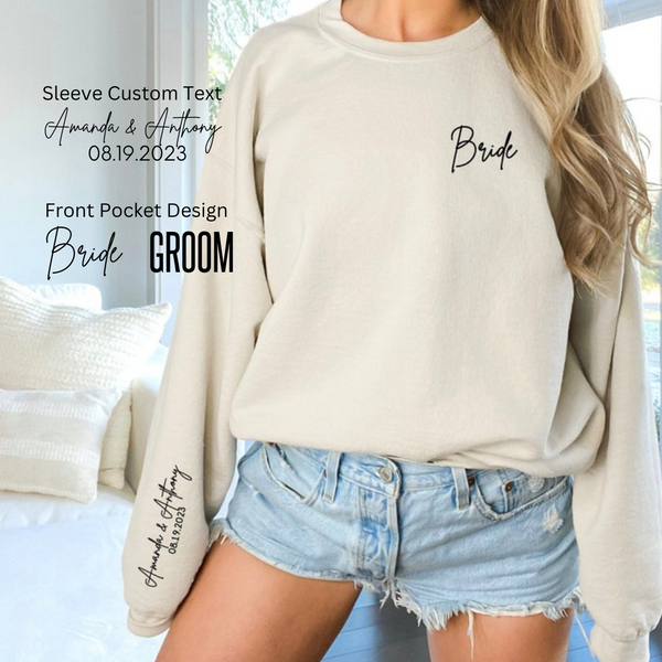 Custom Bride & Groom | Unisex Crewneck Sweatshirt