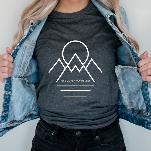 HIKE MORE • WORRY LESS | Unisex Crewneck Tshirt