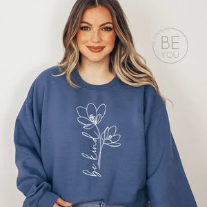 BE KIND FLOWER | Unisex Crewneck Sweatshirt