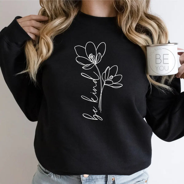 BE KIND FLOWER | Unisex Crewneck Sweatshirt