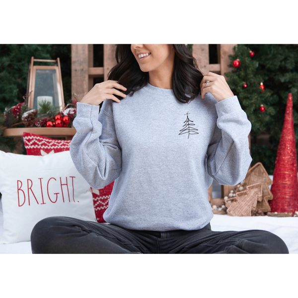 Minimalist Christmas Tree | Unisex Crewneck Sweatshirt