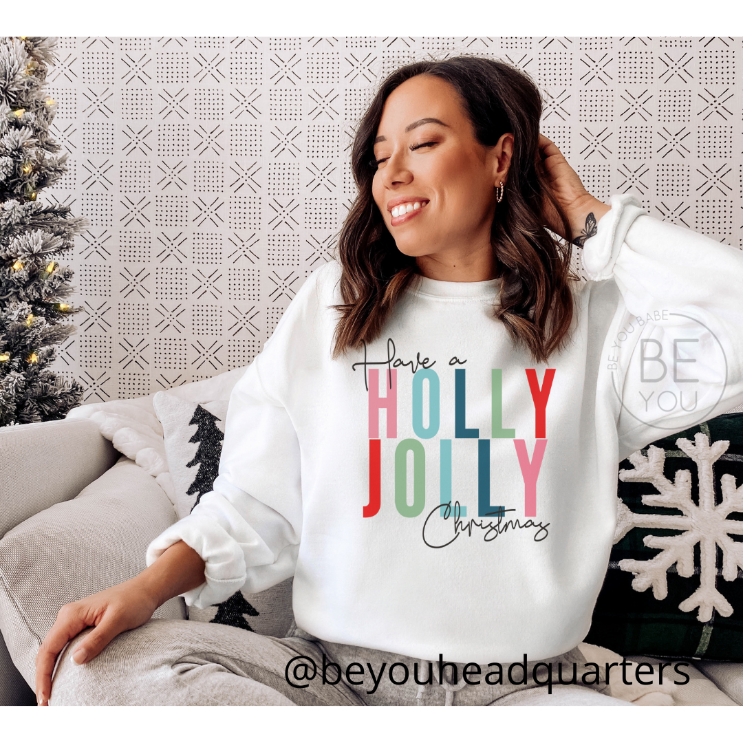 HOLLY JOLLY CHRISTMAS | Unisex Crewneck Sweatshirt