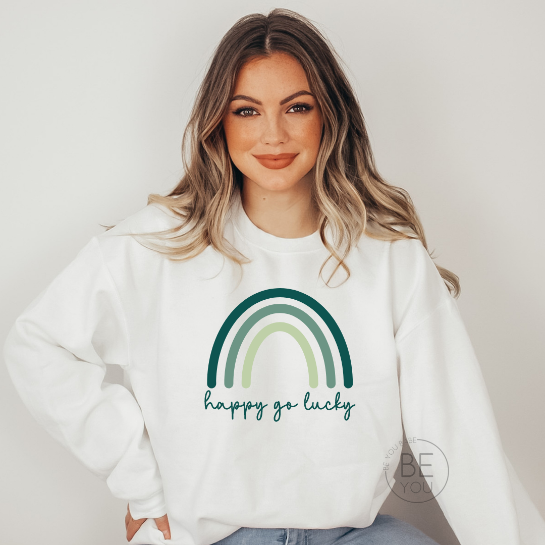 Happy Go Lucky | Unisex Crewneck Sweatshirt