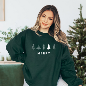 Minimalist Christmas Trees | Unisex Crewneck Sweatshirt