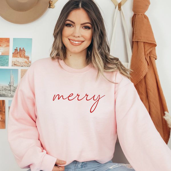 Minimalist Merry | Unisex Crewneck Sweatshirt